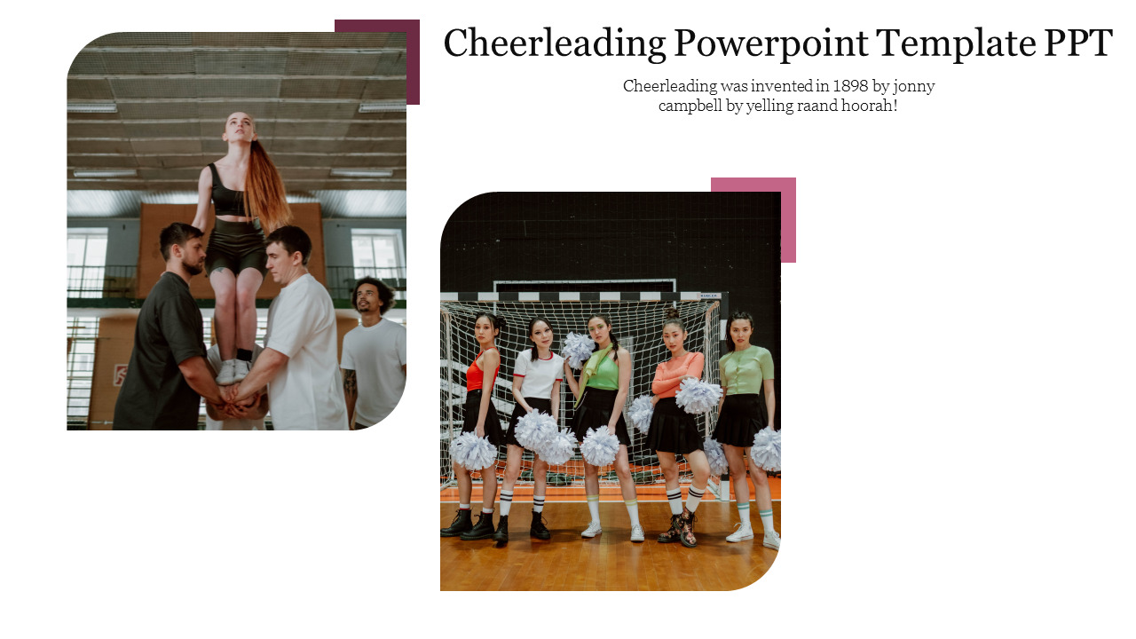 Cheerleading Powerpoint Template and Google Slides